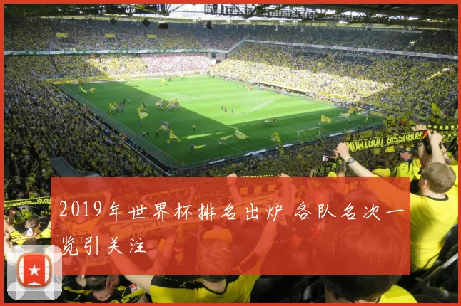 2019年世界杯排名出炉 各队名次一览引关注